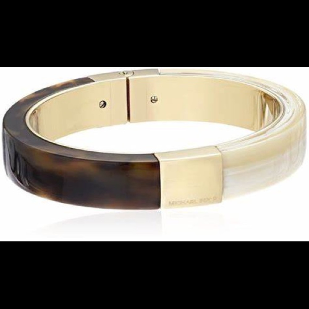 Michael Kors Gold-Tone Color-Blocked Hinge Bracelet - Picture 1 of 5